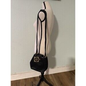 Claude Van Pelle Black Intrecciato Woven Shoulder Bag - Gold Hardware Vintage